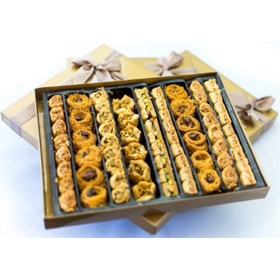 Baklava Assorted Gift ★ Petit Gourmet Arabian Sweets ★ 70 Piece Pastry ★ Gold Thank You Dessert...