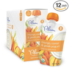 Plum Organics Baby Second Blends, Mango, Carrot and Greek Yogurt, 3.5 Ounce (Pack of 12)