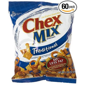 Chex Traditional Flavor Snack Mix, 1.75-Ounce Single Serve Bags (Pack of 60)