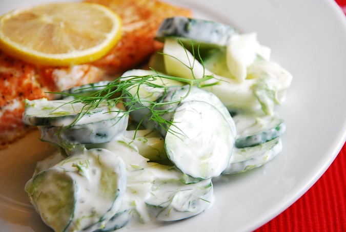 Cucumber and fennel salad