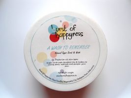 Burst Of Happiness A Wash To Remember Sugar Scrub & Wash with Raw Cocoa Butter & Mango Butter
