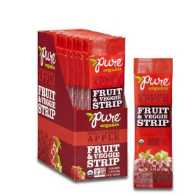 Pure Organic Fruit and Veggie Strip, Strawberry Apple, 24 Count