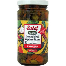 Sadaf Crunchy Mixed Vegetable Pickles, 12 Oz (Kosher)