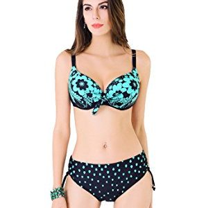 Swimsuit Button Cut Out Bathing Suits Athletic Two Piece - WF Shopping