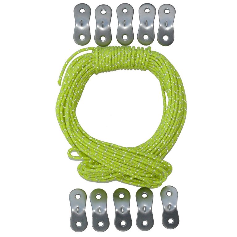 Tent Tools Guyline Adjuster Kit 50ft Reflective Tent Rope with 10