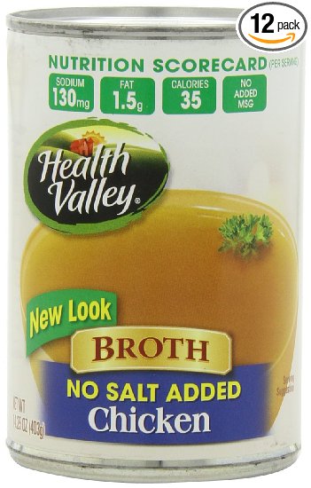 Health Valley No Salt Added Broth, Chicken