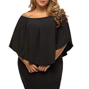 Shoulder Ruffles Multiple Dressing