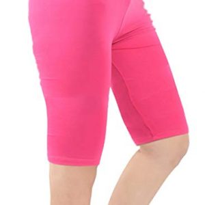 Zando Women's Modal Over The Knee Length Smooth Short Plus Size Sport Leggings