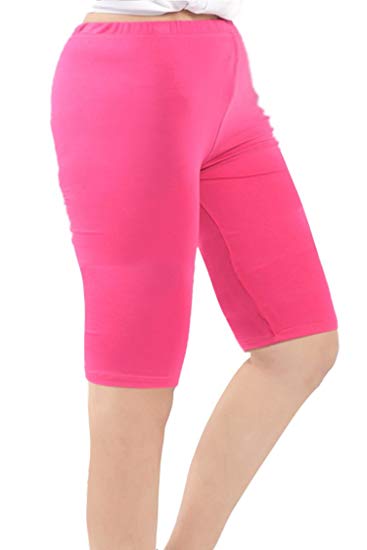 Zando Women's Modal Over The Knee Length Smooth Short Plus Size Sport Leggings Zando Women's Modal Over The Knee Length Smooth Short Plus Size Sport Leggings