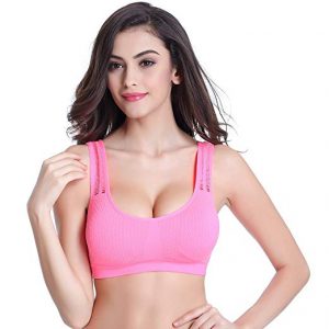 BRAUFACTUM Women Full Support Yoga Bra Wirefree Workout Clothes Medium Impact Sports Bralette Strap Compression Activewear