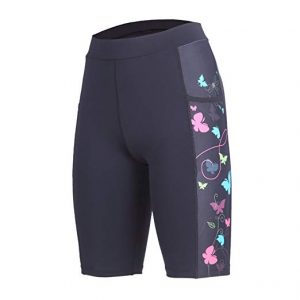 Yoga Capri Short Legging Pants with Two Pockets,4CM High Waistband Running Workout Pants for Women,Women's Activewear
