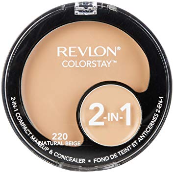 Revlon ColorStay 2-in-1 Compact Makeup & Concealer, Natural Beige