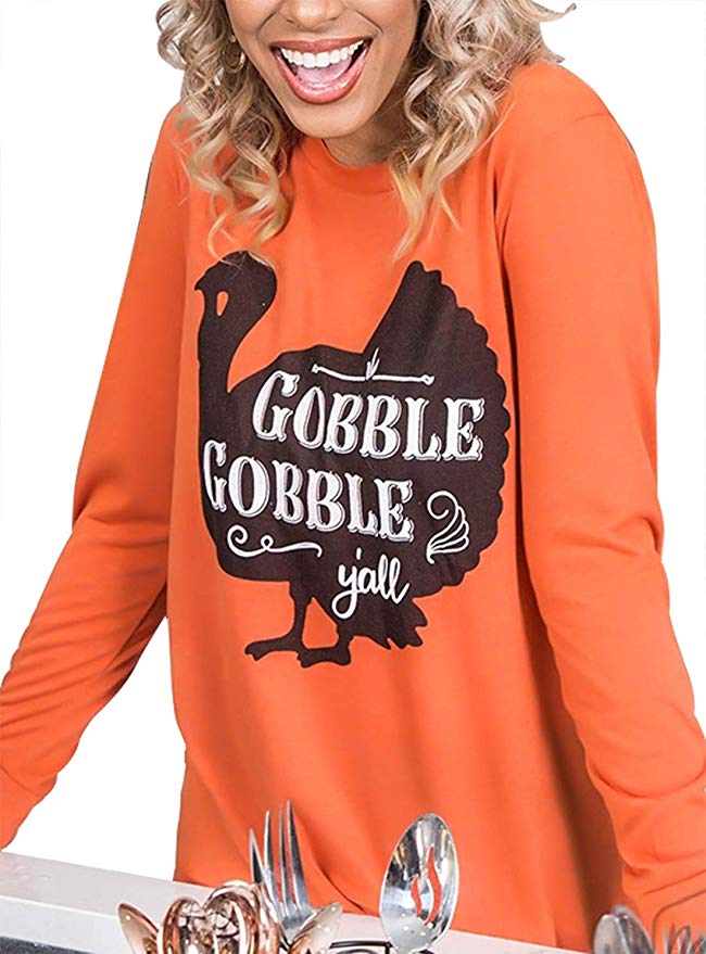 SUNFLYLIG Gobble Gobble Y’all O-Neck T-Shirt - WF Shopping