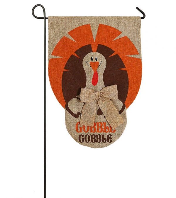 Gobble Turkey Garden Flag