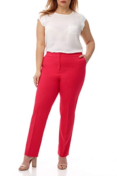 Curvy Woman Plus Size Easy Chic Zip Front Pant - WF Shopping