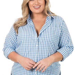 Curvy Button Down Plaid