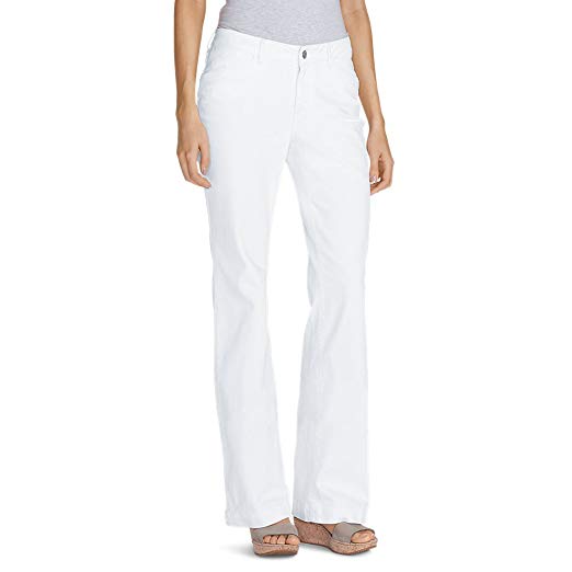 Women's Curvy Denim Trousers - White - WF Shopping