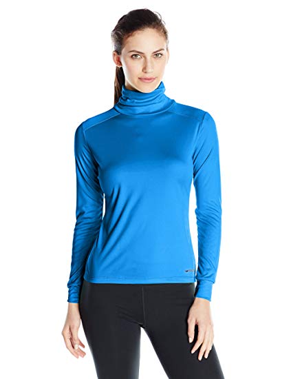 Women's Peach Solid T-Neck Base Layer Top - WF Shopping