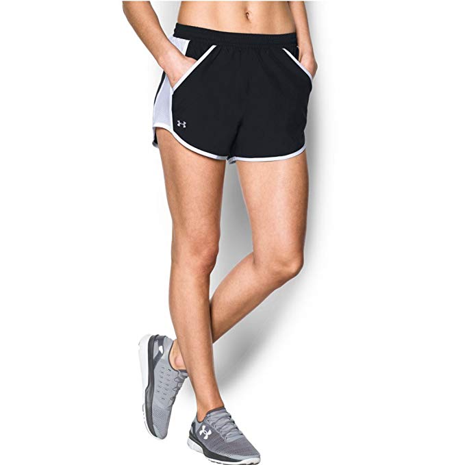 Details about   Under Armour UA HeatGear Ladies Fly By Tropical Loose Sports Running Shorts S 