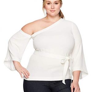 Plus Size Off Set Tie Top
