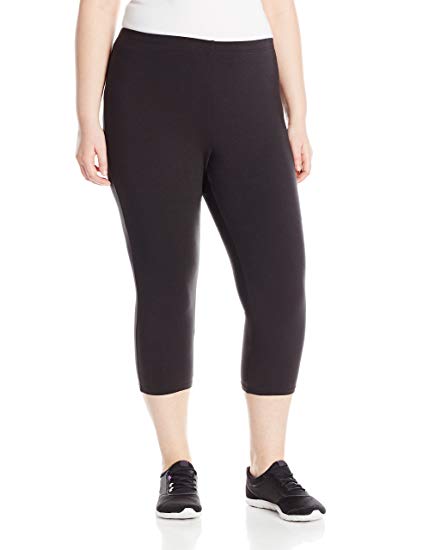 Women's Plus-Size Stretch Jersey Capri Legging - WF Shopping