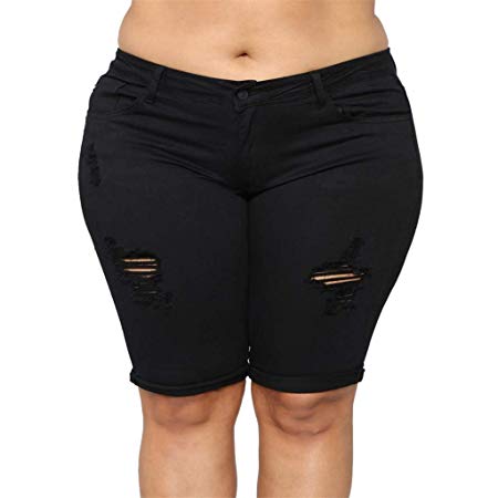 Plus Size Bermuda Shorts Jeans with Pocket - WF Shopping