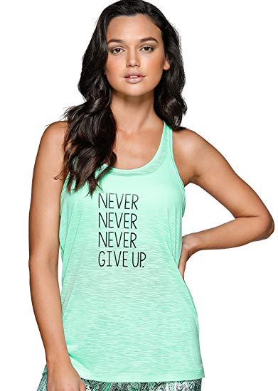 Lorna Jane Womens Never Give Up Graphic Tank - WF Shopping