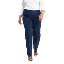 Plus Size Easy Fit Elastic Waist Pull On Pant - WF Shopping
