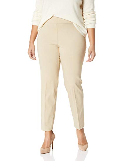Plus Size Straight Leg Stretch Pant: Comfort Fit - WF Shopping