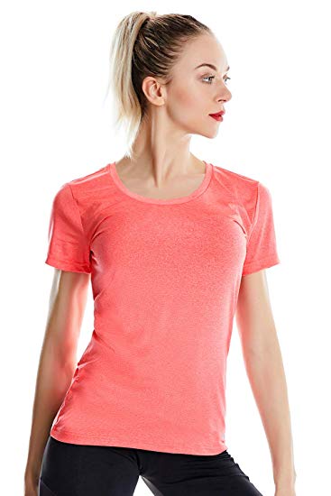 Short Sleeve Tech Stretch Yoga Shirts for Women - WF Shopping