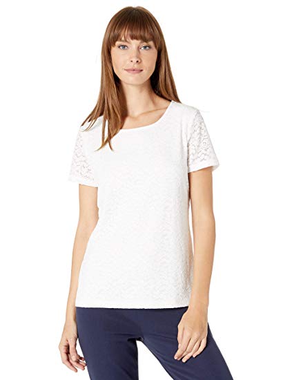 Women's All Over Lace Short Sleeve Top - WF Shopping