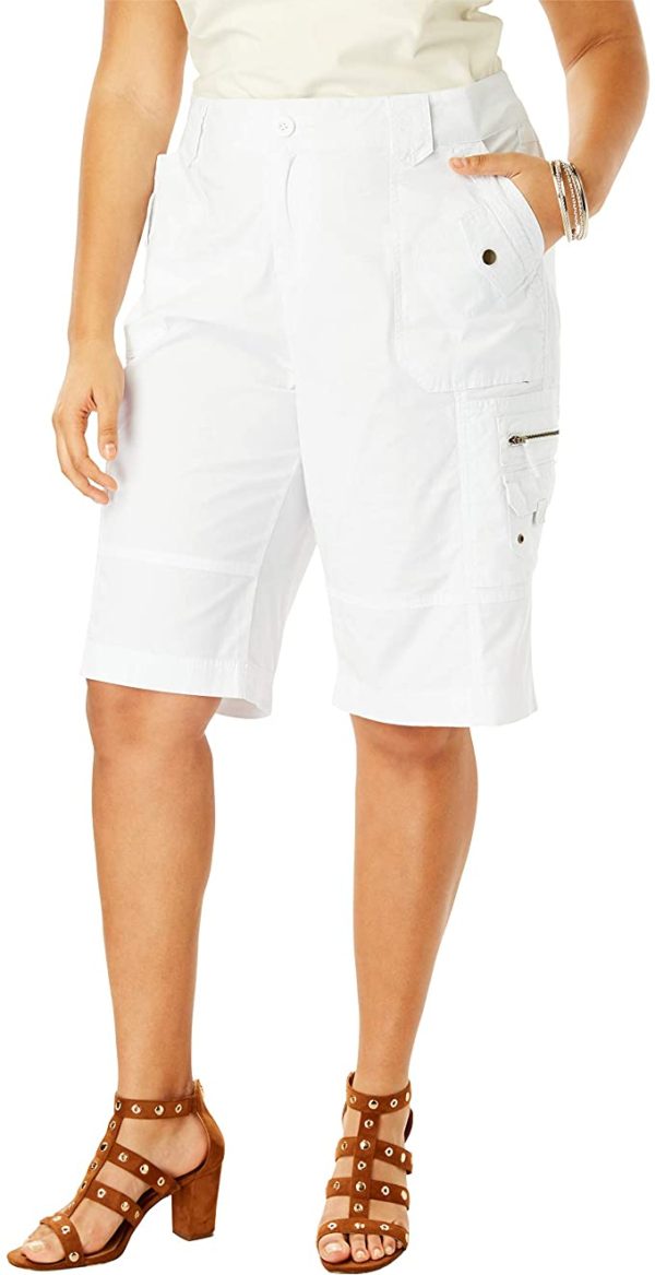 Roamans Women's Plus Size Cargo Shorts WF Shopping