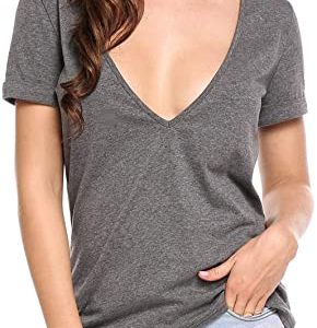 Low Cut Basic Tee Tops