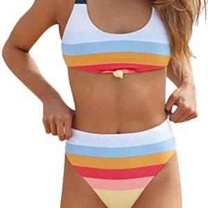 Striped Bikini Set