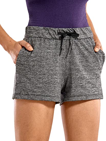 Elastic Waist Comfy Workout Shorts with Pockets - WF Shopping