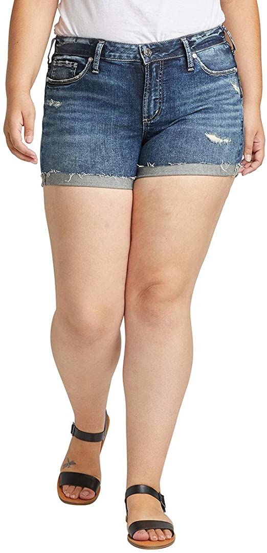 Women's Plus Size Suki Curvy Fit Mid Rise Shorts - WF Shopping