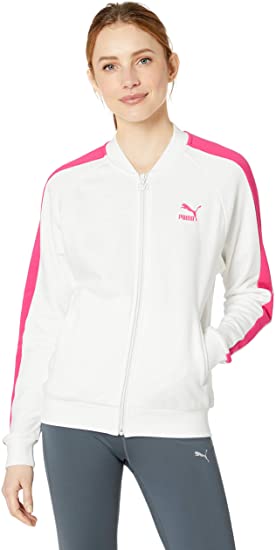 PUMA Women's Classics T7 Track Jacket, White - WF Shopping