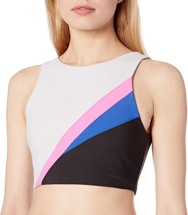 Women's Long Line Color Blocked Bra - WF Shopping