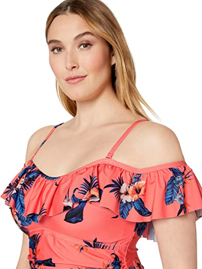 One-Piece with Off The Shoulder Ruffle Detail - WF Shopping