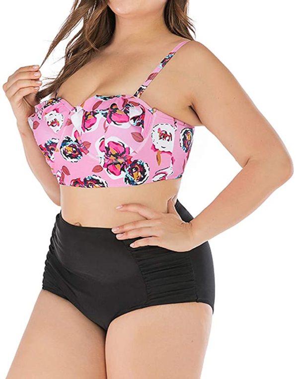Two Piece Swimsuits High Waisted Bikini Set WF Shopping
