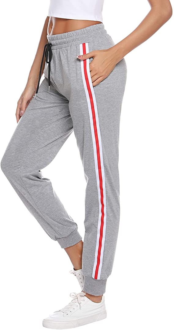 Striped with Pocket Long Sports Jogger Pants Yoga - WF Shopping