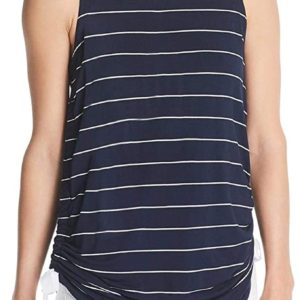 Stripe Side-Tie Tank Top
