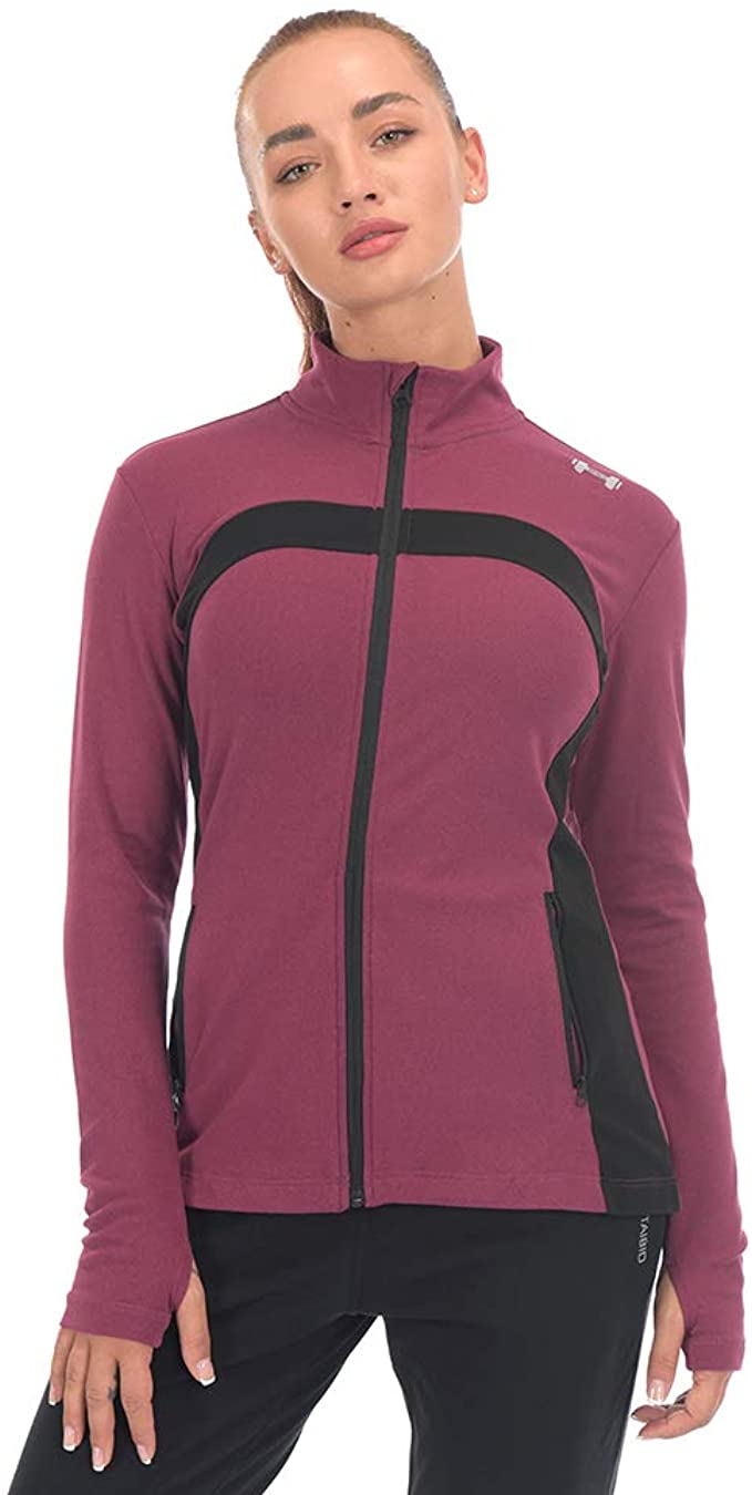Full-Zip Pocketed Collared Long Sleeved Running Shirt Track Jacket - WF  Shopping