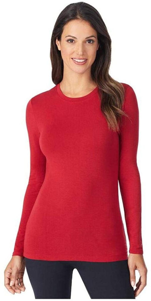 Women's Softwear with Stretch Long Sleeve Crew Neck Top WF Shopping