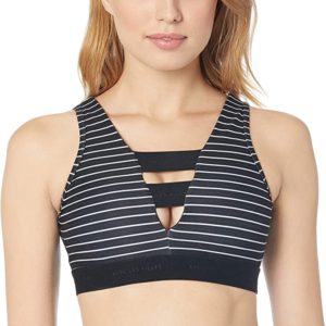 Stripe Printed V-Neck Bra