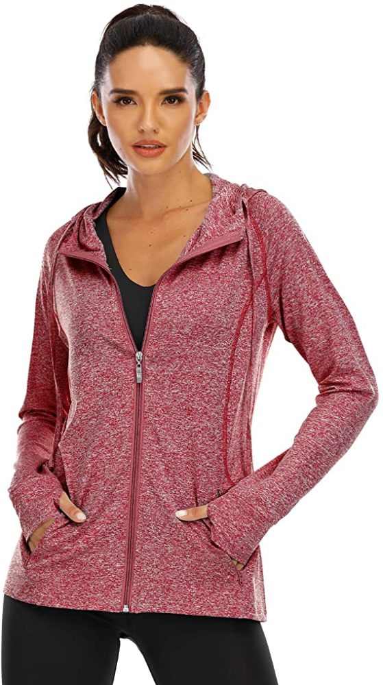 Womens Workout Jackets Full Zip Sports Running WF Shopping
