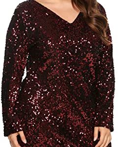 Plus Size V Neck Party