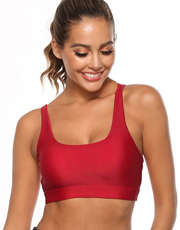 Women Activewear Strappy Padded Workout Yoga Tops Bra WF Shopping