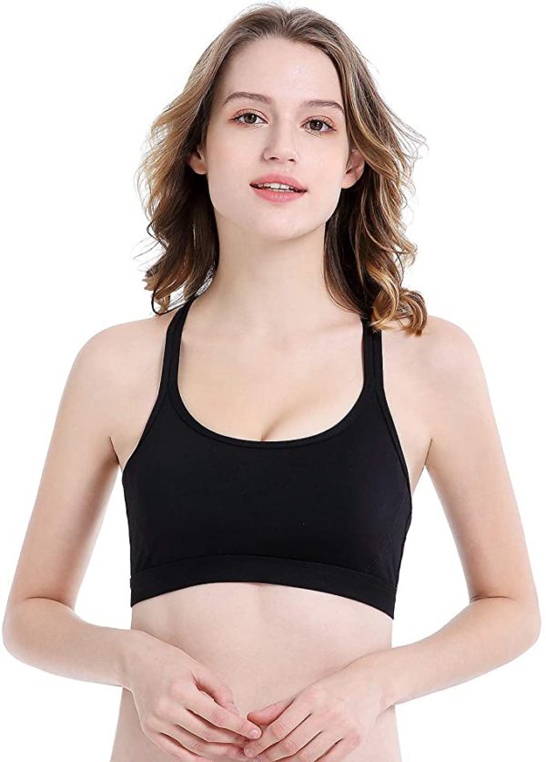 Women Full Coverage Wirefree Removable Padding Sports Bra WF Shopping