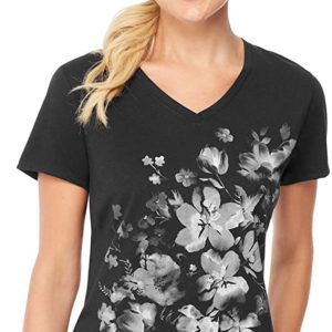 Graphic V-neck Tee
